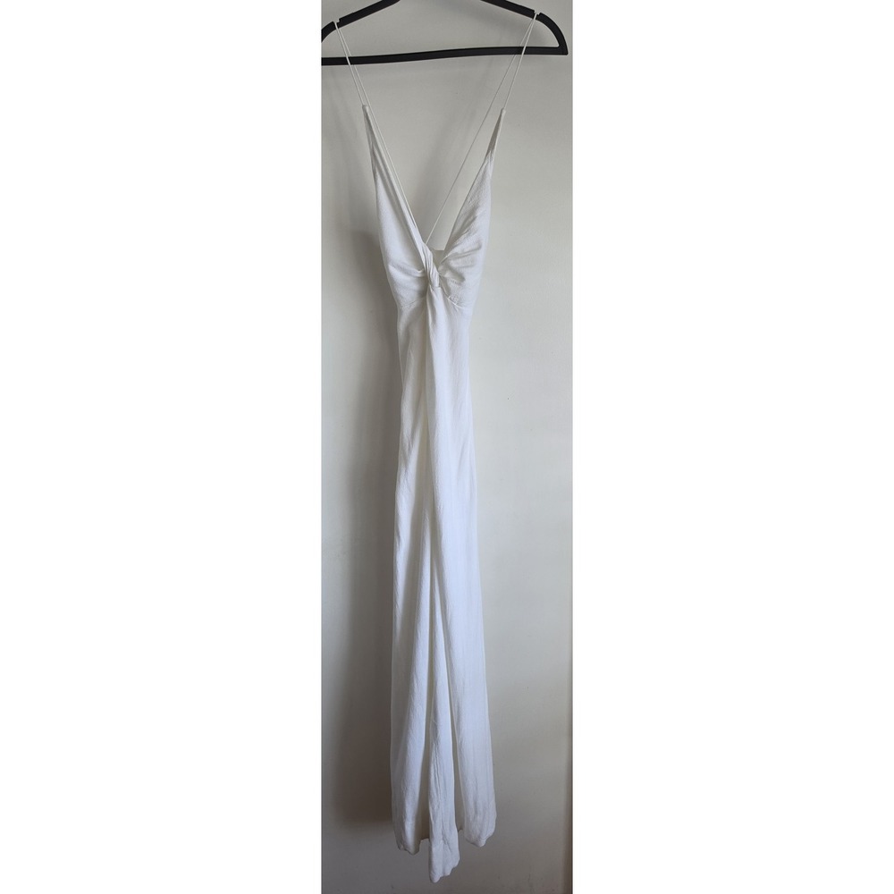 Forever 21 Jumpsuit Size S White Solid Spaghetti Straps Casual Resort